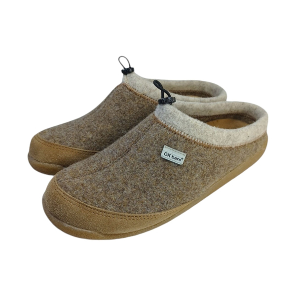 Barefoot dámske papuče YURI – hnedé 