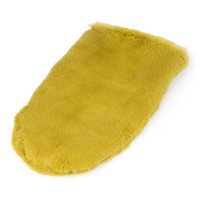 Hladiace kožušinové rukavice masážny králik žltozelená