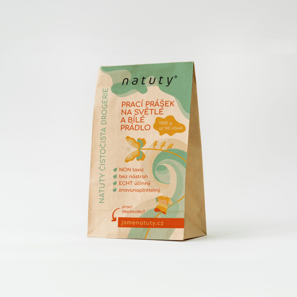 Prací prášok Natuty na svetlé a biele prádlo