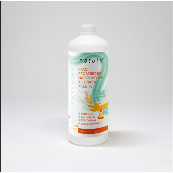 Prací prostriedok na športovú a funkčnú bielizeň s vôňou citróna