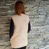 Vesta Merino béžovo biela zips